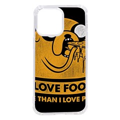 Adventure Time Jake  I Love Food iPhone 14 Pro Max TPU UV Print Case