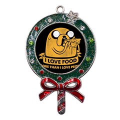 Adventure Time Jake  I Love Food Metal X Mas Lollipop with Crystal Ornament