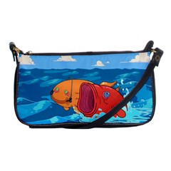 Adventure Time Fish Landscape Shoulder Clutch Bag