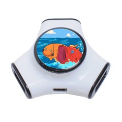 Adventure Time Fish Landscape 3-port Usb Hub