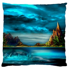 Artistic Fantasy Psychedelic Large Premium Plush Fleece Cushion Case (one Side)