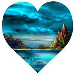 Artistic Fantasy Psychedelic Wooden Puzzle Heart