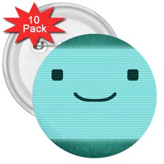 Adventure Time Bmo 3  Buttons (10 Pack) 