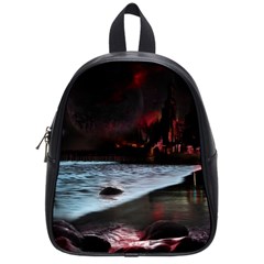 Artistic Creepy Dark Evil Fantasy Halloween Horror Psychedelic Scary Spooky School Bag (small)