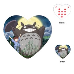 Illustration Anime Cartoon My Neighbor Totoro Playing Cards Single Design (heart)