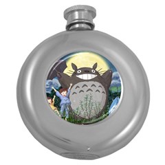 Illustration Anime Cartoon My Neighbor Totoro Round Hip Flask (5 Oz)