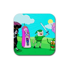 Adventure Time The Legend Of Zelda Parody Rubber Coaster (Square)