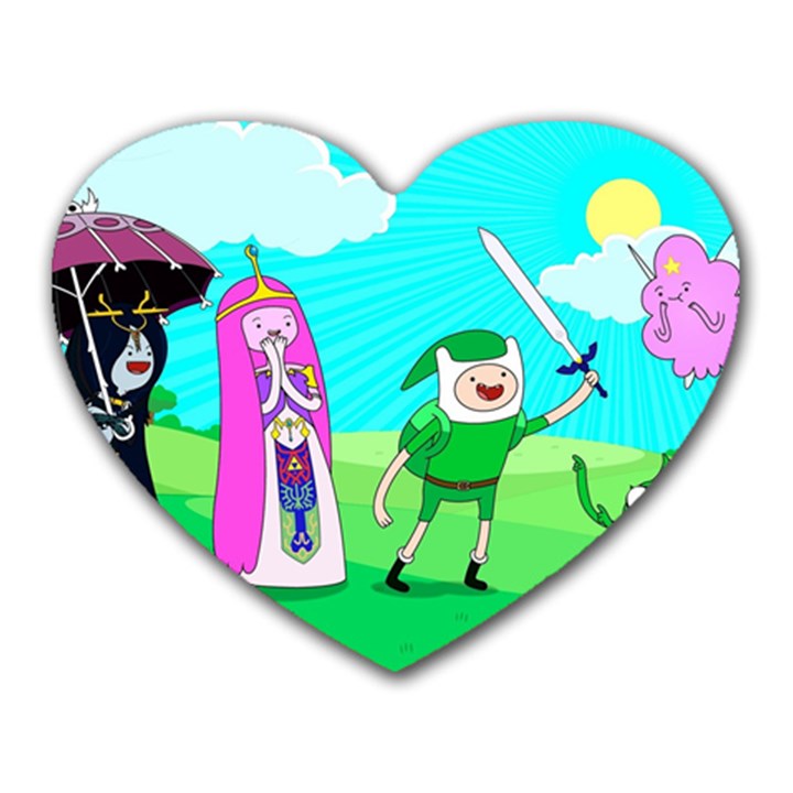 Adventure Time The Legend Of Zelda Parody Heart Mousepad