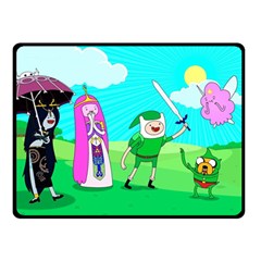 Adventure Time The Legend Of Zelda Parody Two Sides Fleece Blanket (small)