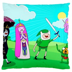 Adventure Time The Legend Of Zelda Parody Standard Premium Plush Fleece Cushion Case (one Side)