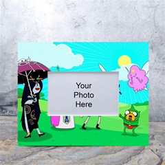 Adventure Time The Legend Of Zelda Parody White Tabletop Photo Frame 4 x6  by Sarkoni