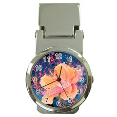 Abstract Art Artistic Bright Colors Contrast Flower Nature Petals Psychedelic Money Clip Watches