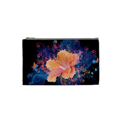 Abstract Art Artistic Bright Colors Contrast Flower Nature Petals Psychedelic Cosmetic Bag (small) by Sarkoni