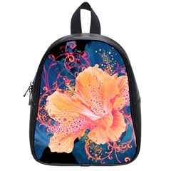 Abstract Art Artistic Bright Colors Contrast Flower Nature Petals Psychedelic School Bag (small)