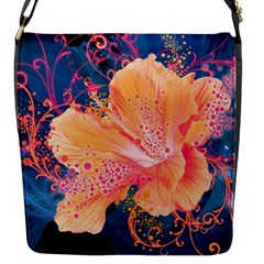 Abstract Art Artistic Bright Colors Contrast Flower Nature Petals Psychedelic Flap Closure Messenger Bag (s)