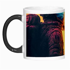 Illustration Trippy Psychedelic Astronaut Landscape Planet Mountains Morph Mug