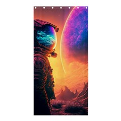 Illustration Trippy Psychedelic Astronaut Landscape Planet Mountains Shower Curtain 36  X 72  (stall) 