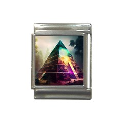 Tropical Forest Jungle Ar Colorful Midjourney Spectrum Trippy Psychedelic Nature Trees Pyramid Italian Charm (13mm)