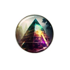 Tropical Forest Jungle Ar Colorful Midjourney Spectrum Trippy Psychedelic Nature Trees Pyramid Hat Clip Ball Marker (4 Pack)