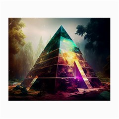 Tropical Forest Jungle Ar Colorful Midjourney Spectrum Trippy Psychedelic Nature Trees Pyramid Small Glasses Cloth by Sarkoni