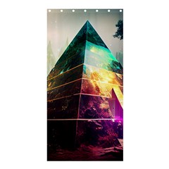 Tropical Forest Jungle Ar Colorful Midjourney Spectrum Trippy Psychedelic Nature Trees Pyramid Shower Curtain 36  X 72  (stall) 