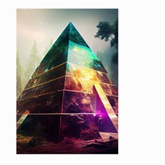 Tropical Forest Jungle Ar Colorful Midjourney Spectrum Trippy Psychedelic Nature Trees Pyramid Large Garden Flag (two Sides) by Sarkoni