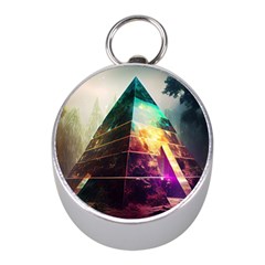 Tropical Forest Jungle Ar Colorful Midjourney Spectrum Trippy Psychedelic Nature Trees Pyramid Mini Silver Compasses