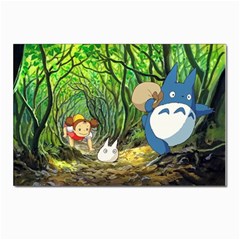Anime My Neighbor Totoro Jungle Postcards 5  X 7  (pkg Of 10)