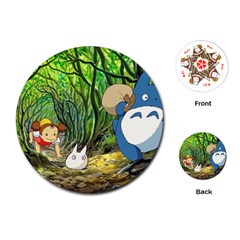 Anime My Neighbor Totoro Jungle Playing Cards Single Design (round)