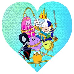 Adventure Time Cartoon Wooden Puzzle Heart