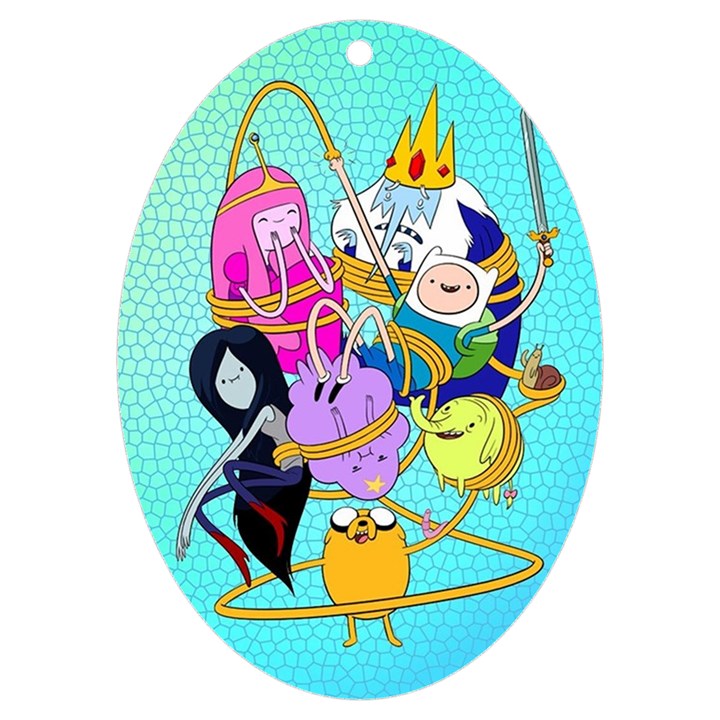 Adventure Time Cartoon UV Print Acrylic Ornament Oval