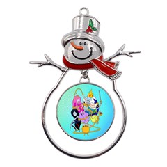 Adventure Time Cartoon Metal Snowman Ornament