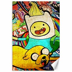 Painting Illustration Adventure Time Psychedelic Art Canvas 12  X 18 