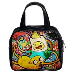 Painting Illustration Adventure Time Psychedelic Art Classic Handbag (two Sides)