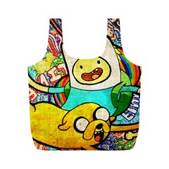 Painting Illustration Adventure Time Psychedelic Art Full Print Recycle Bag (m)