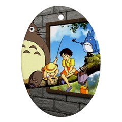 My Neighbor Totoro Oval Ornament (two Sides) by Sarkoni