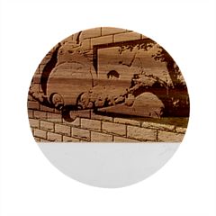 My Neighbor Totoro Marble Wood Coaster (round) by Sarkoni