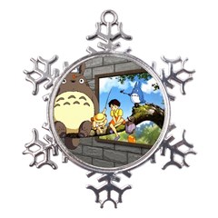 My Neighbor Totoro Metal Large Snowflake Ornament by Sarkoni