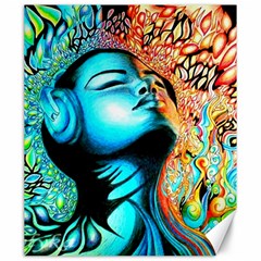 Color Detail Dream Fantasy Neon Psychedelic Teaser Canvas 20  X 24 