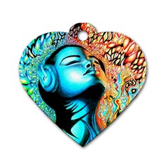 Color Detail Dream Fantasy Neon Psychedelic Teaser Dog Tag Heart (two Sides)