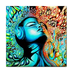 Color Detail Dream Fantasy Neon Psychedelic Teaser Face Towel by Sarkoni