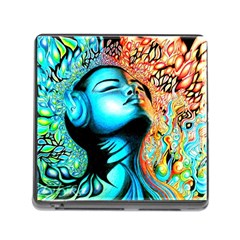 Color Detail Dream Fantasy Neon Psychedelic Teaser Memory Card Reader (square 5 Slot)