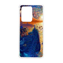 Digital Art Fantasy Impressionism Painting Ship Boat Psychedelic Peacock Mushroom Flamingos Hipwreck Samsung Galaxy S20 Ultra 6 9 Inch Tpu Uv Case