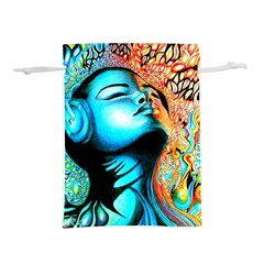 Color Detail Dream Fantasy Neon Psychedelic Teaser Lightweight Drawstring Pouch (l)