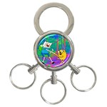 Jake And Finn Adventure Time Landscape Forest Saturation 3-Ring Key Chain Front