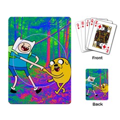 Jake And Finn Adventure Time Landscape Forest Saturation Playing Cards Single Design (rectangle)