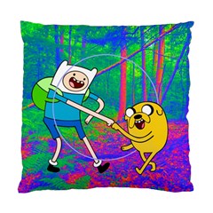 Jake And Finn Adventure Time Landscape Forest Saturation Standard Cushion Case (two Sides)