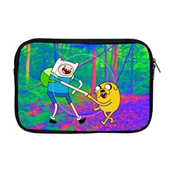 Jake And Finn Adventure Time Landscape Forest Saturation Apple Macbook Pro 17  Zipper Case