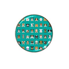Different Type Vector Cartoon Dog Faces Hat Clip Ball Marker by Bedest
