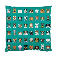 Different Type Vector Cartoon Dog Faces Standard Cushion Case (two Sides) by Bedest